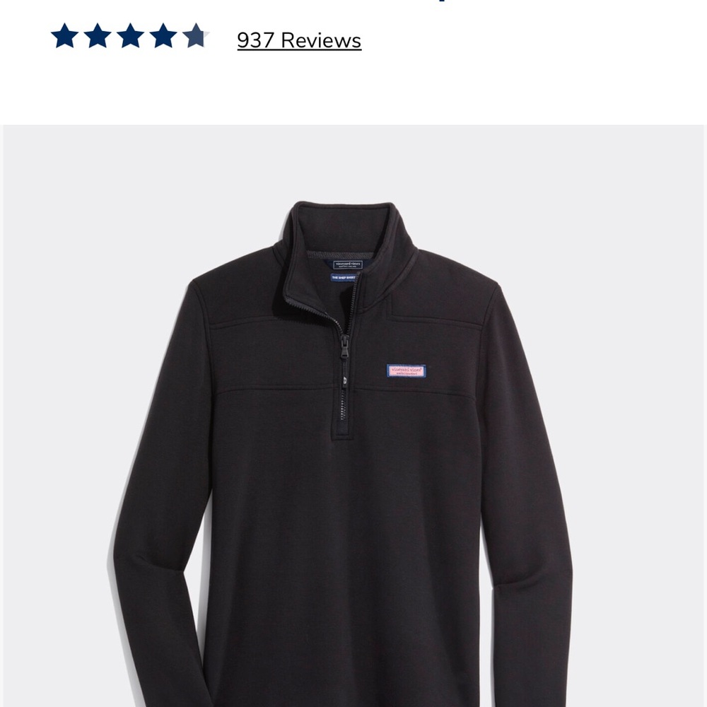 Vineyard Vines Black Quarter-Zip Pullover